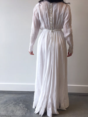 1900s Gauze Victorian Dress