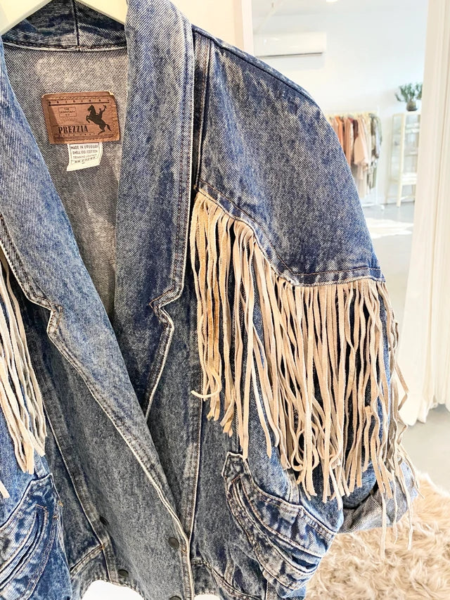 Vintage フリンジジャケット Vintage Fringed Denim Jacket – TEXTILE