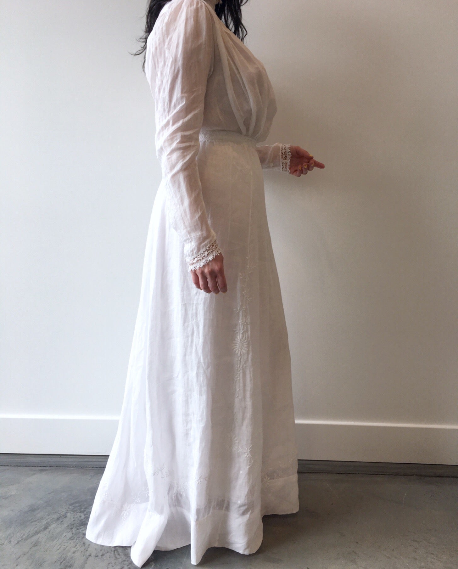 1900s Gauze Victorian Dress