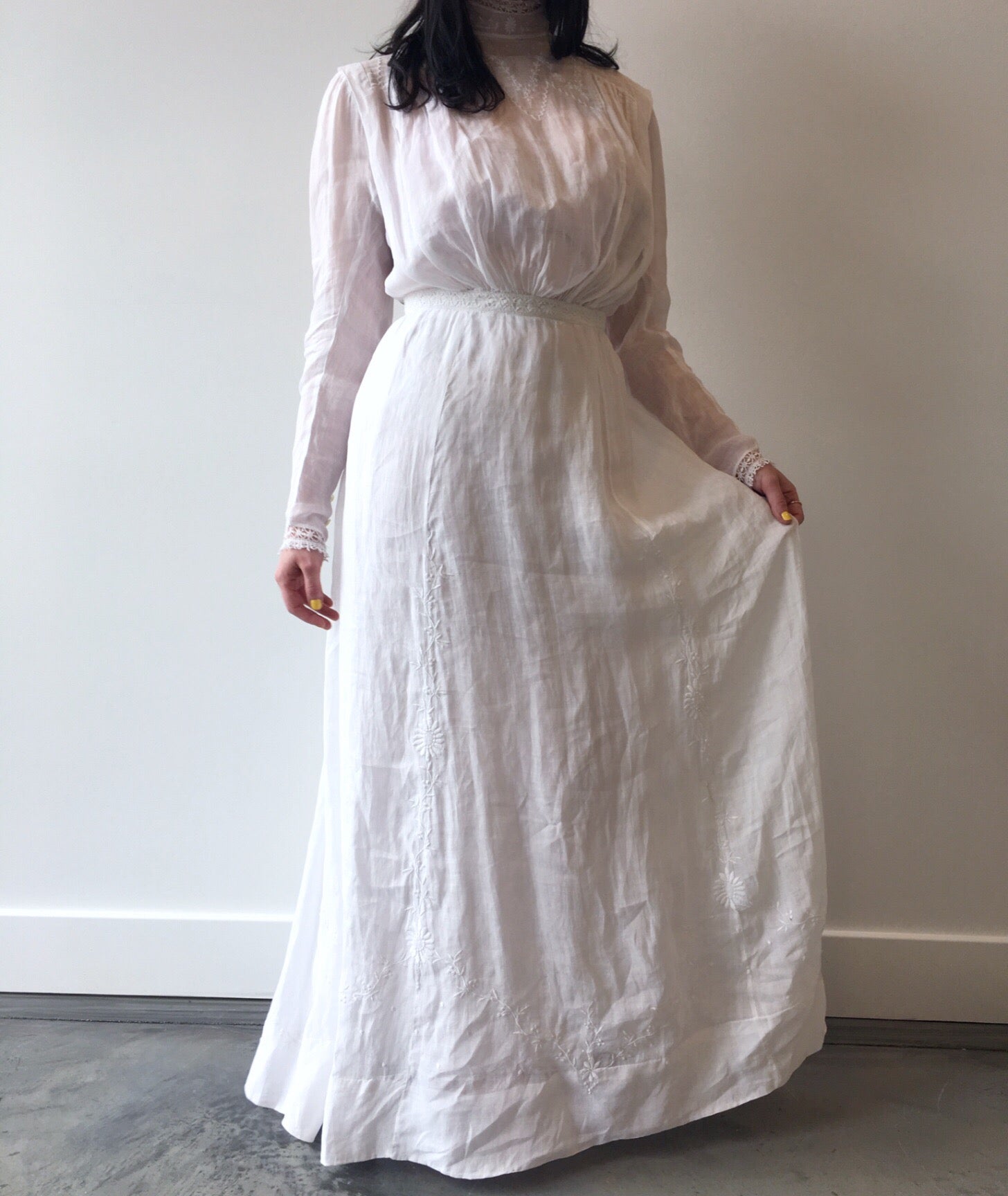 1900s Gauze Victorian Dress