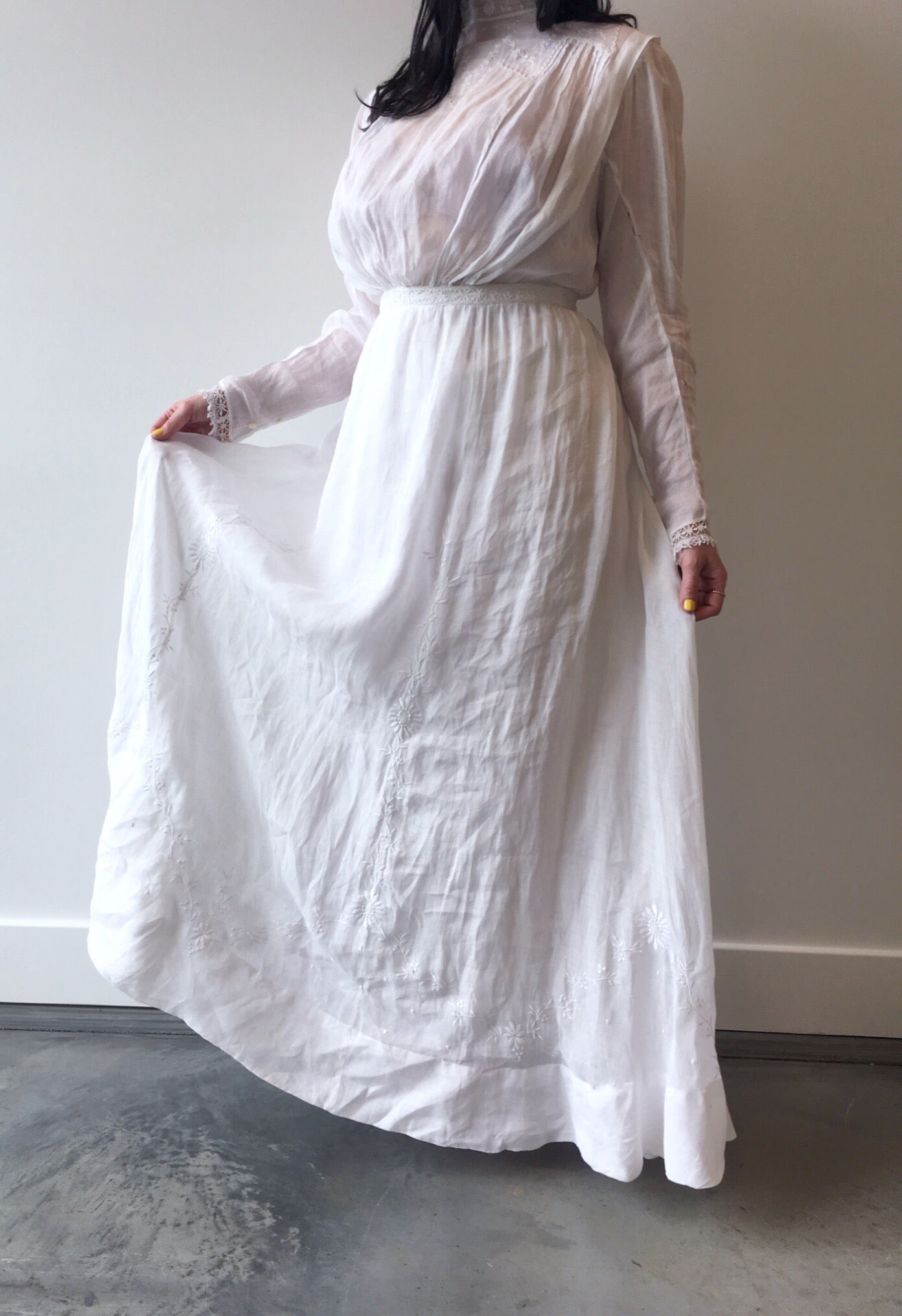 1900s Gauze Victorian Dress