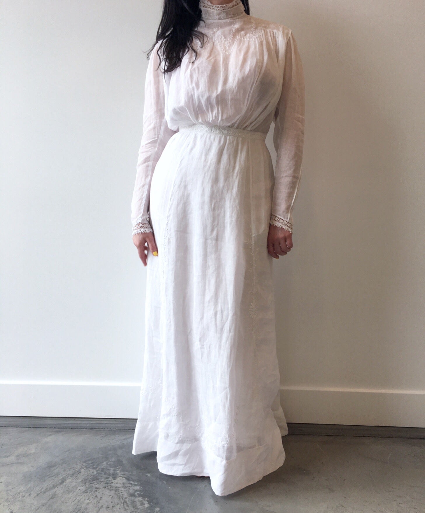 1900s Gauze Victorian Dress