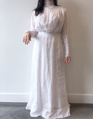 1900s Gauze Victorian Dress