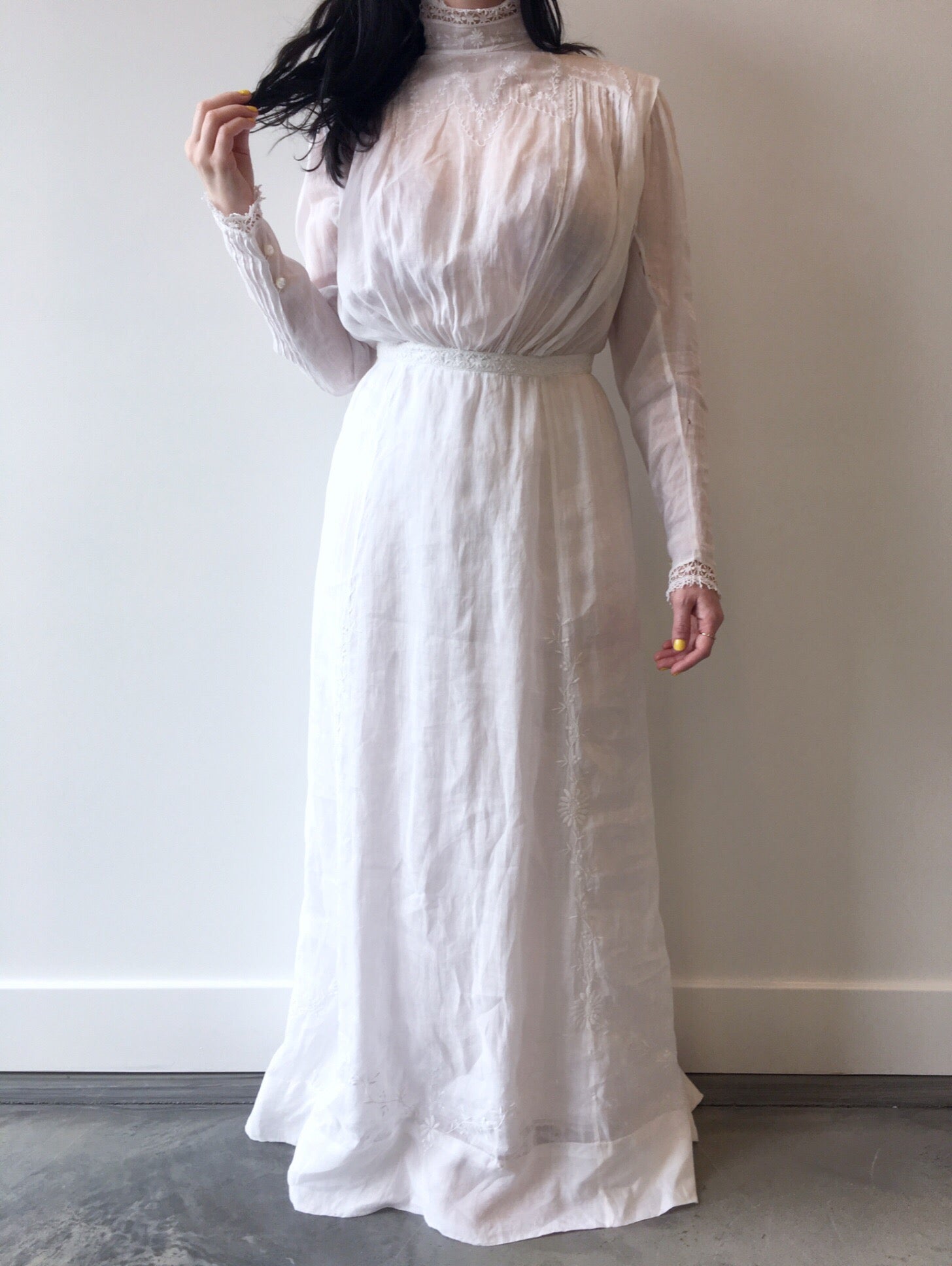 1900s Gauze Victorian Dress