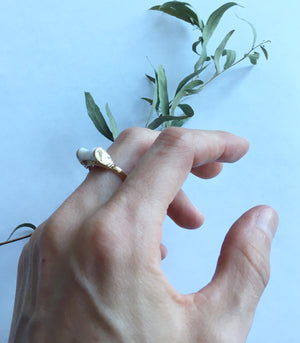 Vintage White Stone Ring