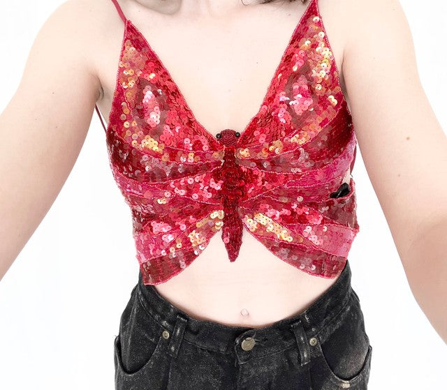 Vintage Mariah Butterfly Halter