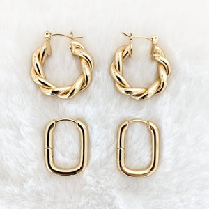 14k Gold Plated Hoops