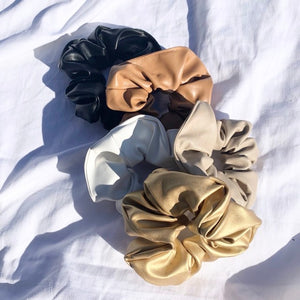 Vegan Leather Scrunchies