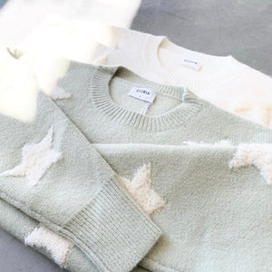 Mint Star Sweater
